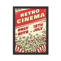 Tablou decorativ, Retro Cinema (35 x 45), Polistiren, Crem / Roșu