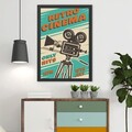 Tablou decorativ, Retro Cinema 2 (35 x 45), Polistiren, Multicolor