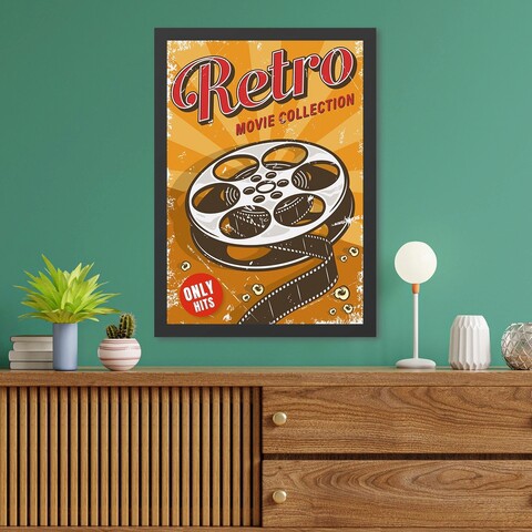 Tablou decorativ, Retro Movie Collection (35 x 45), Polistiren, Multicolor