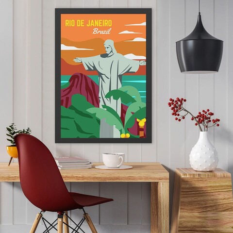 Tablou decorativ, Rio De Janeiro (35 x 45), Polistiren, Multicolor