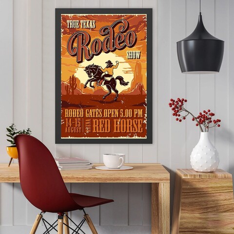 Tablou decorativ, Rodeo (35 x 45), Polistiren, Multicolor