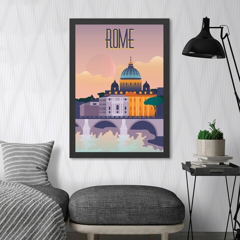 Tablou decorativ, Rome (35 x 45), Polistiren, Multicolor
