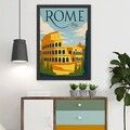 Tablou decorativ, Rome 2 (35 x 45), Polistiren, Multicolor