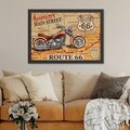 Tablou decorativ, Route 66 (35 x 45), Polistiren, Multicolor