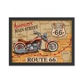 Tablou decorativ, Route 66 (35 x 45), Polistiren, Multicolor