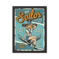 Tablou decorativ, Sailor (35 x 45), Polistiren, Multicolor