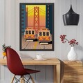 Tablou decorativ, San Francisco (35 x 45), Polistiren, Multicolor