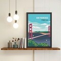Tablou decorativ, San Francisco 3 (35 x 45), Polistiren, Multicolor