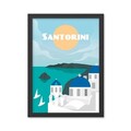 Tablou decorativ, Santorini 2 (35 x 45), Polistiren, Multicolor