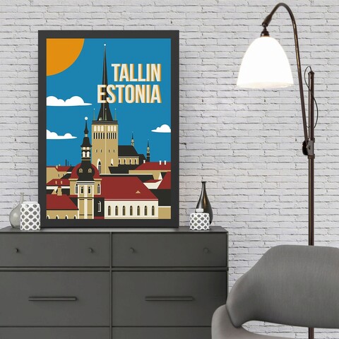 Tablou decorativ, Tallin (35 x 45), Polistiren, Multicolor