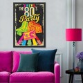 Tablou decorativ, The 80's Party (35 x 45), MDF , Polistiren, Multicolor