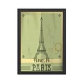 Tablou decorativ, Travel To Paris (35 x 45), Polistiren, Verde