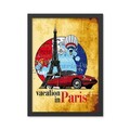 Tablou decorativ, Vacation In Paris (35 x 45), Polistiren, Multicolor