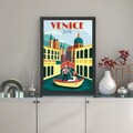 Tablou decorativ, Venice (35 x 45), Polistiren, Multicolor