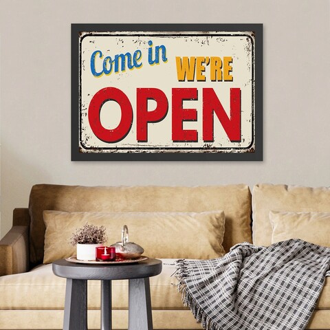Tablou decorativ, We're Open 2 (35 x 45), Polistiren, Multicolor