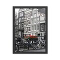 Tablou decorativ, Bicycle (40 x 55), MDF , Polistiren, Negru/Rosu