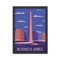 Tablou decorativ, Buenos Aires (40 x 55), MDF , Polistiren, Multicolor
