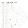 Draperie Dots Zlota, Fashion Goods, 140x250 cm, poliester, alb/auriu