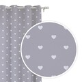 Draperie Hearts Szara, Fashion Goods, 140x250, poliester, gri