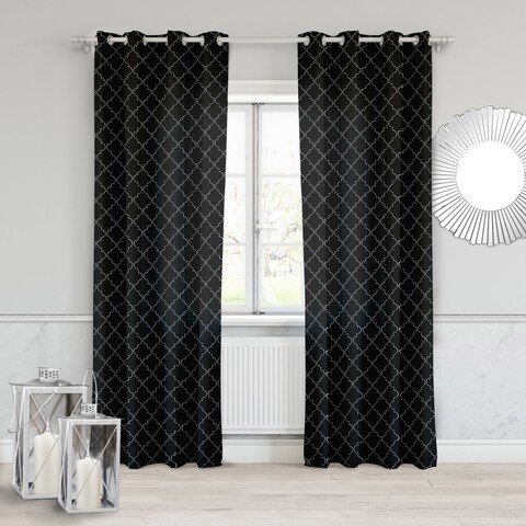 Draperie Marocco Czarna, Fashion Goods, 140x250 cm, poliester, negru