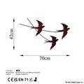 Decoratiune de perete, Wallow, Dimensiune: 42 x 70 cm, Multicolor