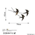 Decoratiune de perete, Wallow 2, Dimensiune: 42 x 70 cm, Multicolor