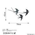 Decoratiune de perete, Wallow 3, Dimensiune: 42 x 70 cm, Multicolor