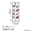 Decoratiune de perete, Fagus, Metal, Dimensiune: 32 x 90 cm, Multicolor