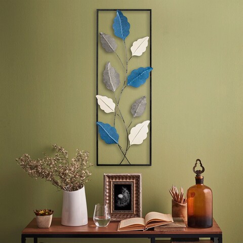 Decoratiune de perete, Fagus 2, Metal, Dimensiune: 32 x 90 cm, Multicolor