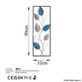 Decoratiune de perete, Fagus 2, Metal, Dimensiune: 32 x 90 cm, Multicolor