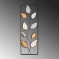 Decoratiune de perete, Fagus 3, Metal, Dimensiune: 32 x 90 cm, Multicolor
