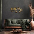 Decoratiune de perete, Eysan, Metal, Dimensiune: 82 x 39 x 7 cm, Multicolor