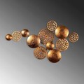 Decoratiune de perete, Aurora 3, Metal, Dimensiune: 45 x 82 cm, Cupru