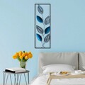 Decoratiune de perete, Leaf, Metal, Dimensiune: 32 x 90 cm, Multicolor