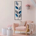 Decoratiune de perete, Leaf, Metal, Dimensiune: 32 x 90 cm, Multicolor