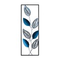 Decoratiune de perete, Leaf, Metal, Dimensiune: 32 x 90 cm, Multicolor
