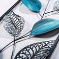 Decoratiune de perete, Leaf 2, Metal, Dimensiune: 32 x 90 cm, Multicolor