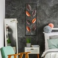 Decoratiune de perete, Leaf 3, Metal, Dimensiune: 32 x 90 cm, Multicolor