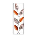 Decoratiune de perete, Leaf 3, Metal, Dimensiune: 32 x 90 cm, Multicolor