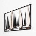 Decoratiune de perete, Yelkenli, Metal, Dimensiune: 40 x 91 x 5 cm, Multicolor