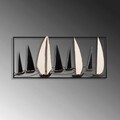 Decoratiune de perete, Yelkenli, Metal, Dimensiune: 40 x 91 x 5 cm, Multicolor