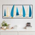 Decoratiune de perete, Yelkenli 2, Metal, 90 x 40 cm, Multicolor