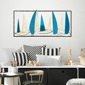 Decoratiune de perete, Yelkenli 2, Metal, 90 x 40 cm, Multicolor