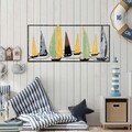 Decoratiune de perete, Yelkenli 3, Metal, 90 x 40 cm, Multicolor