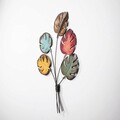 Decoratiune de perete, Monstera, Metal, Dimensiune: 67 x 100 x 4 cm, Multicolor