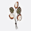 Decoratiune de perete, Monstera v2, Metal, Dimensiune: 67 x 100 cm, Multicolor
