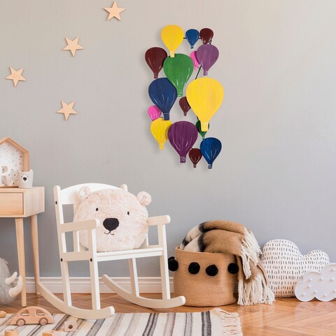 Decoratiune de perete, Kapadokya, Metal, Dimensiune: 53 x 100 x 7 cm, Multicolor