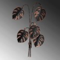 Decoratiune de perete, Monstera, Metal, Dimensiune: 68 x 98 cm, Multicolor