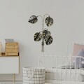 Decoratiune de perete, Monstera, Metal, Dimensiune: 68 x 98 cm, Multicolor
