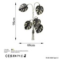 Decoratiune de perete, Monstera, Metal, Dimensiune: 68 x 98 cm, Multicolor